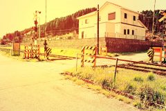 駅,村,晴れ,屋外,夏