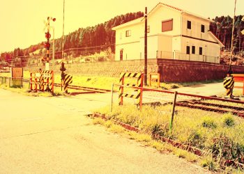 駅,村,晴れ,屋外,夏,ヴィンテージ