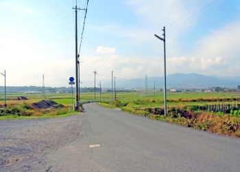 道路,村,屋外,秋,晴れ