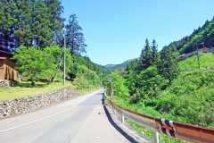 道路,村,屋外,夏,晴れ