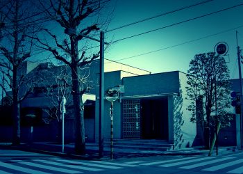 道路,町,屋外,冬,晴れ,ホラー
