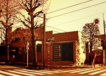 道路,町,屋外,冬,晴れ,ヴィンテージ