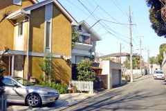 道路,町,屋外,冬,晴れ