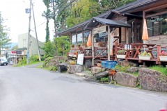 道路,村,夏,屋外,曇り