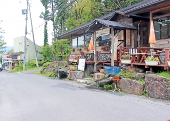 道路, 村, 夏, 屋外, 曇り