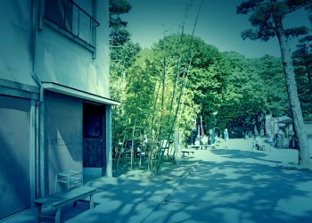 道路,町,夏,屋外,晴れ,ホラー