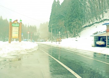 道路,村,冬,屋外,雪,昭和レトロ