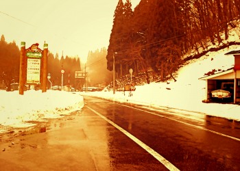 道路,村,冬,屋外,雪,ヴィンテージ