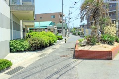 道路,町,屋外,夏,晴れ