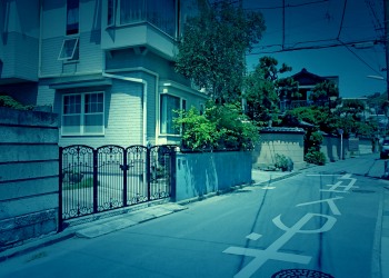 道路,町,屋外,夏,晴れ,ホラー