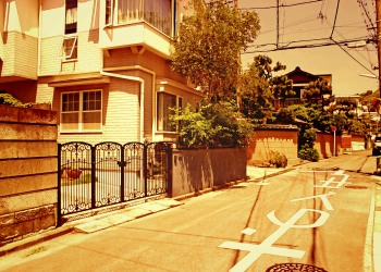 道路,町,屋外,夏,晴れ,ヴィンテージ