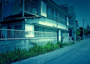 道路,町,屋外,夏,晴れ,ホラー