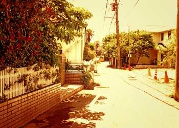 道路,町,屋外,夏,晴れ,ヴィンテージ