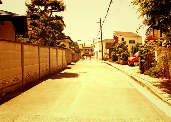 道路,町,晴れ,屋外,夏,ヴィンテージ