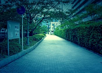 道路,町,屋外,夏,晴れ,ホラー