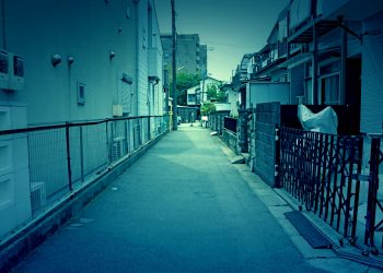 道路,町,屋外,夏,晴れ,ホラー