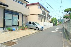 道路,町,屋外,夏,晴れ
