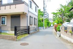 道路,町,屋外,夏,曇り