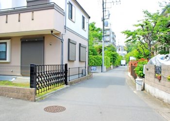 道路,町,屋外,夏,曇り