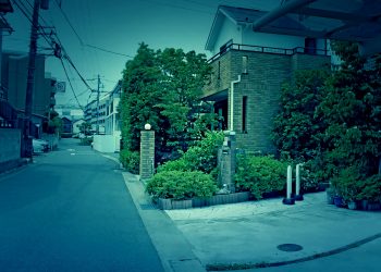 道路,町,屋外,夏,晴れ,ホラー