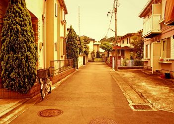 道路,町,屋外,夏,曇り,ヴィンテージ