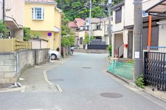 道路,町,屋外,夏,曇り