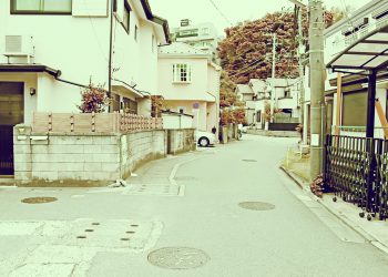 道路,町,屋外,春,曇り,昭和レトロ