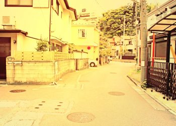 道路,町,屋外,春,曇り,ヴィンテージ