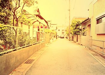 道路,町,屋外,春,曇り,ヴィンテージ