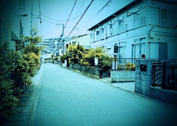 道路,町,屋外,春,曇り,ホラー