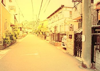 道路,町,屋外,春,曇り,ヴィンテージ