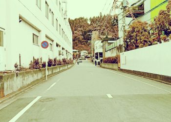 道路,町,屋外,春,曇り,昭和レトロ