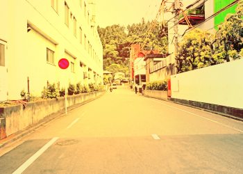 道路,町,屋外,春,曇り,ヴィンテージ