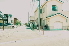 道路,町,屋外,春,晴れ