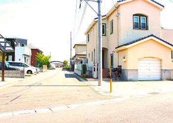 道路,町,屋外,春,晴れ