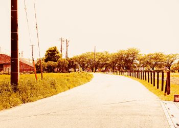 道路,町,屋外,春,晴れ,ヴィンテージ