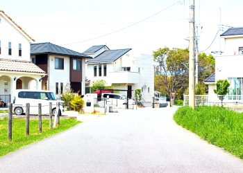 道路,町,屋外,春,晴れ