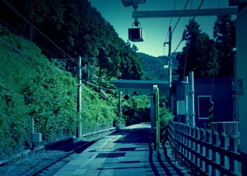 駅,村,屋外,晴れ,夏,ホラー