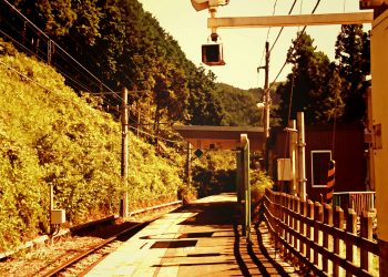 駅,村,屋外,晴れ,夏,ヴィンテージ