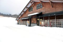 村,ロータリー,冬,屋外,雪