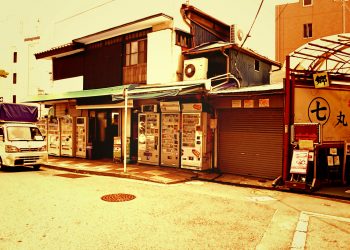 町,ロータリー,夏,屋外,晴れ,ヴィンテージ