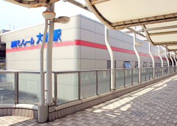 駅,町,屋外,夏,曇り