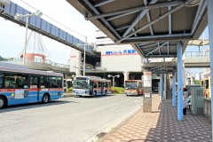 駅,ロータリー,屋外,夏,晴れ