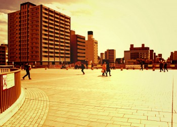 建物前,屋外,春,晴れ,ヴィンテージ