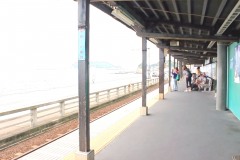 駅,町,夏,屋内,曇り