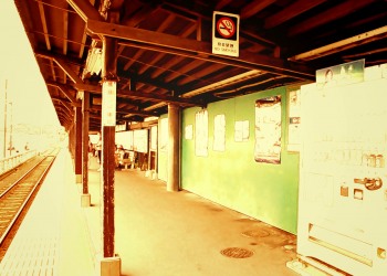 駅,町,夏,屋内,曇り,ヴィンテージ