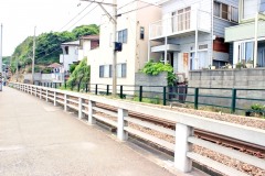 駅,町,夏,屋外,曇り