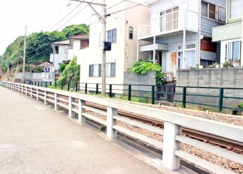 駅,町,夏,屋外,曇り