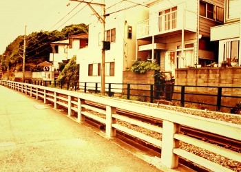 駅,町,夏,屋外,曇り,ヴィンテージ