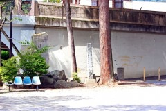 駅前,ロータリー,村,屋外,夏